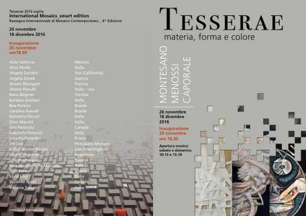 TESSERAE 2016 – MATERIA, FORMA E COLORE & INTERNATIONAL MOSAICS - RASSEGNA INTERNAZIONALE DI MOSAICO