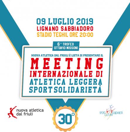 30° MEETING INTERNAZIONALE DI ATLETICA LEGGERA SPORT SOLIDARIETA'