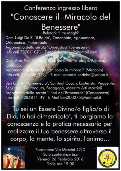 Conoscere il miracolo del benessere