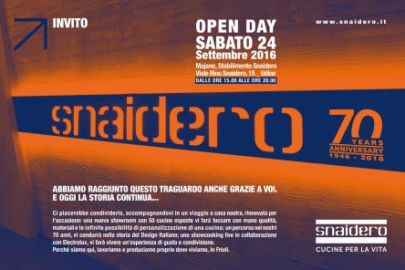SNAIDERO VI INVITA ALL’OPEN DAY PER FESTEGGIARE INSIEME  I 70 ANNI DI STORIA