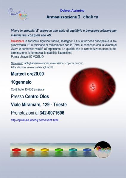 ARMONIZZAZIONE 1° CHAKRA