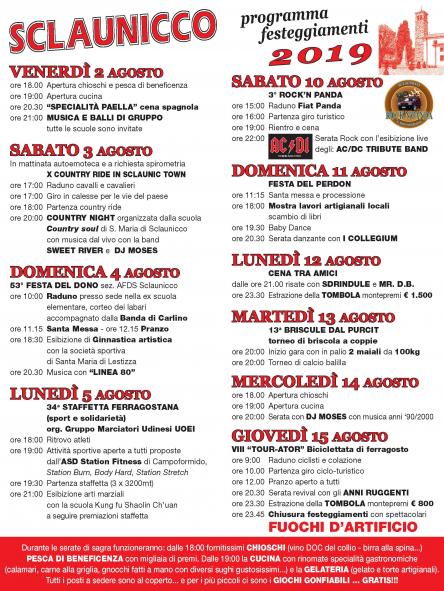 Festeggiamenti ferragostani Sclaunicco